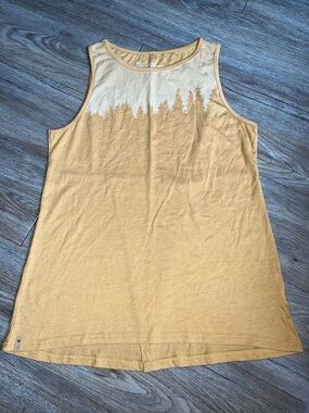 tentree Mustard Yellow Tree-Print Tank